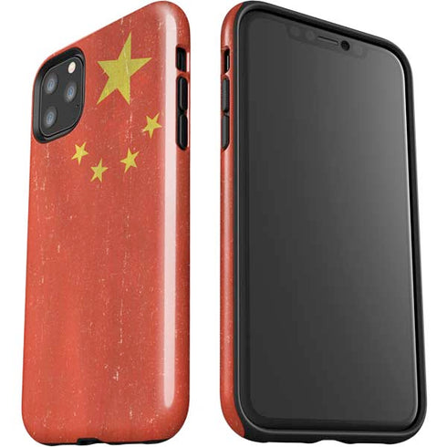 Chinese Flag Distressed iPhone 11 Pro Max Impact Case